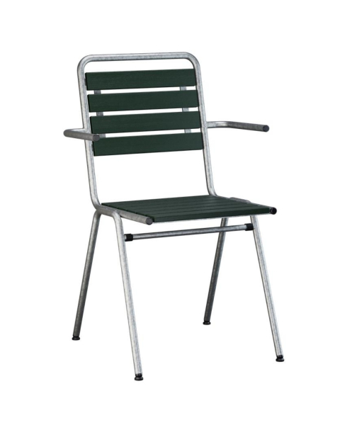 stol. Stuhl mit Armlehnen tannengrün